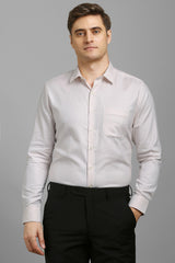 Men's Peach Formal Full Sleeves Shirt