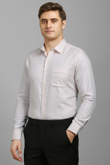 Men's Peach Formal Full Sleeves Shirt