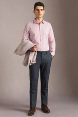 Men's Pink Formal Full Sleeves Shirt