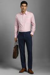 Men's Pink Formal Full Sleeves Shirt