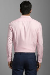 Men's Pink Formal Full Sleeves Shirt