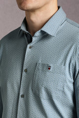 Men's Blue Casual Solid Slim Fit Full Sleeves Shirt