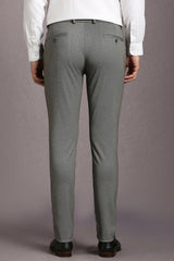 Men's Khaki Formal Solid Slim Fit Trouser