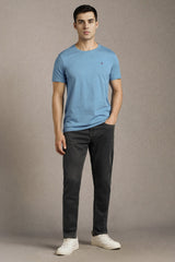 Men's Blue Casual Half Sleeves Tshirt