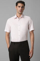 Men's Mauve Casual Half Sleeves Shirt