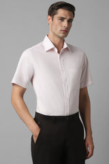 Men's Mauve Casual Half Sleeves Shirt