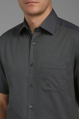 Men's Olive Casual Half Sleeves Shirt