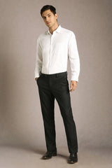 Men's White Formal Solid Regular Fit Full Sleeves Shirt