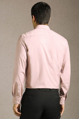 Men's Pink Formal Solid Regular Fit Full Sleeves Shirt