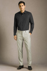 Men's Black Formal Solid Regular Fit Full Sleeves Shirt