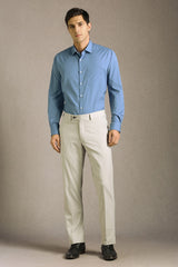 Men's Blue Formal Solid Regular Fit Full Sleeves Shirt