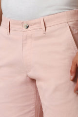 Men's Pink Casual Solid Regular Fit Shorts