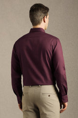 Men's Magenta Formal Full Sleeves Shirt