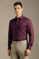 Men's Magenta Formal Full Sleeves Shirt