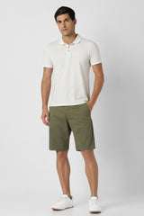 Men's Green Casual Solid Regular Fit Shorts