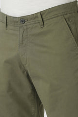 Men's Green Casual Solid Regular Fit Shorts