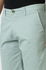 Men's Green Casual Solid Regular Fit Shorts