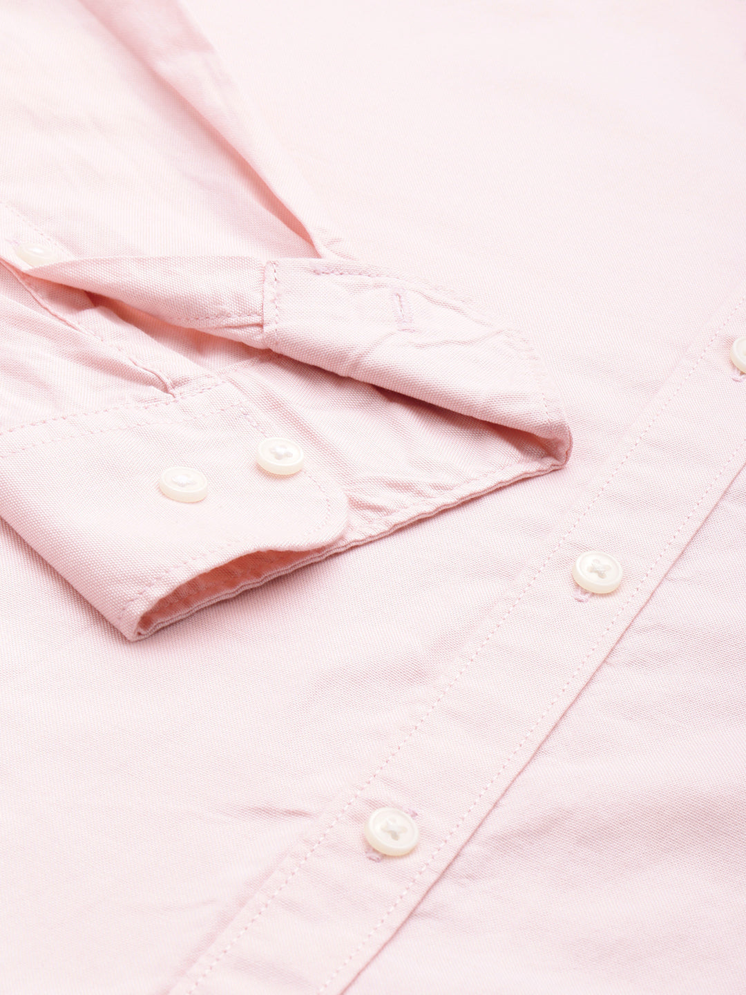 Men's Pink Casual Full Sleeves Shirt
