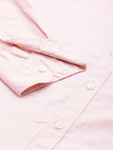 Men's Pink Casual Full Sleeves Shirt