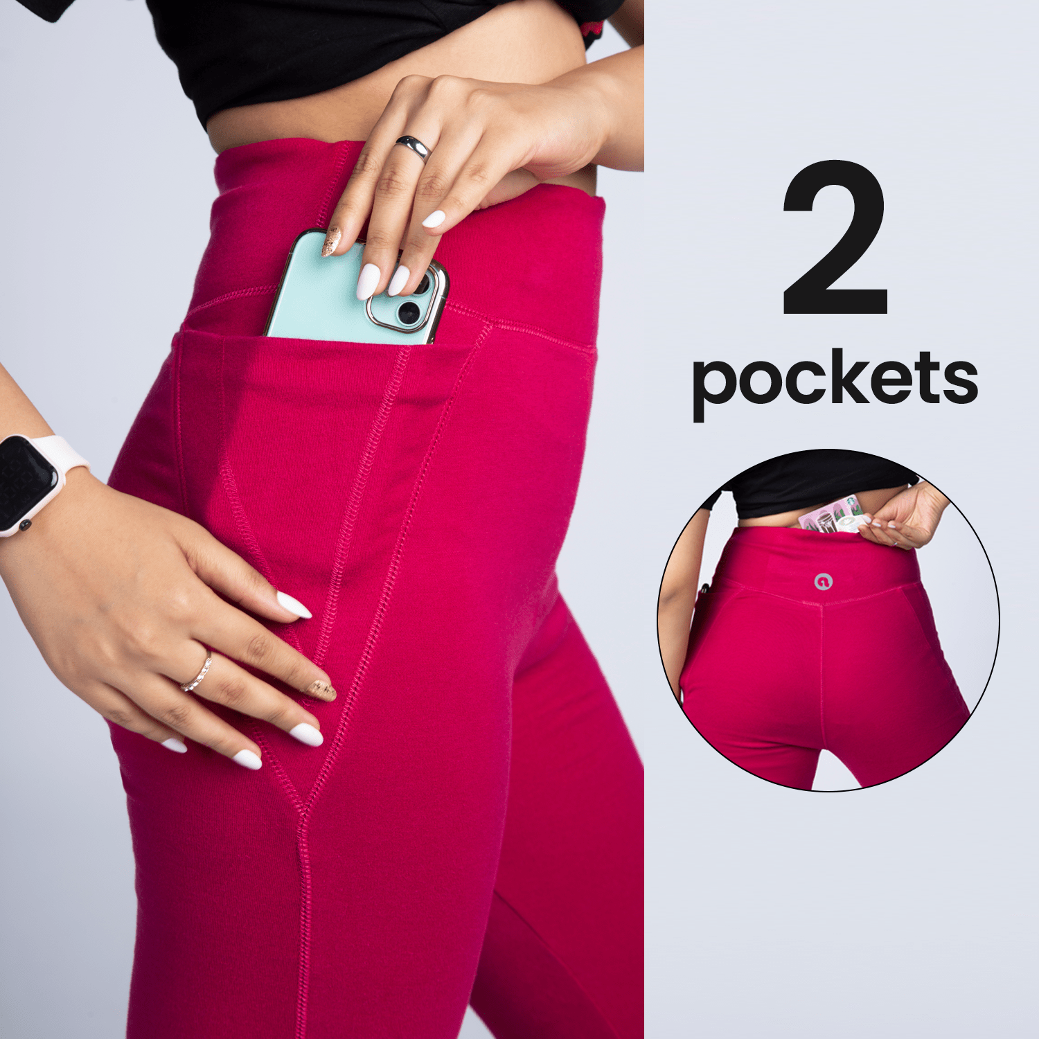 Women's Magenta Sports Bootcut Pant