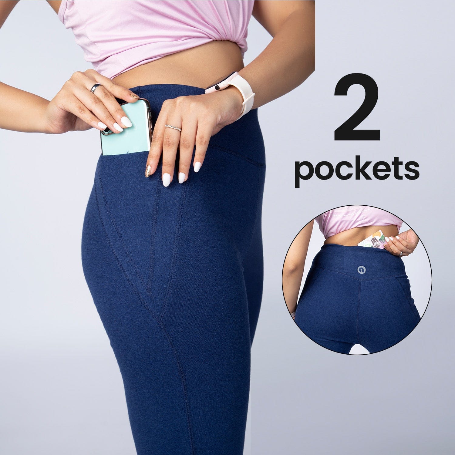 Women's Navy Blue Sports Bootcut Pant