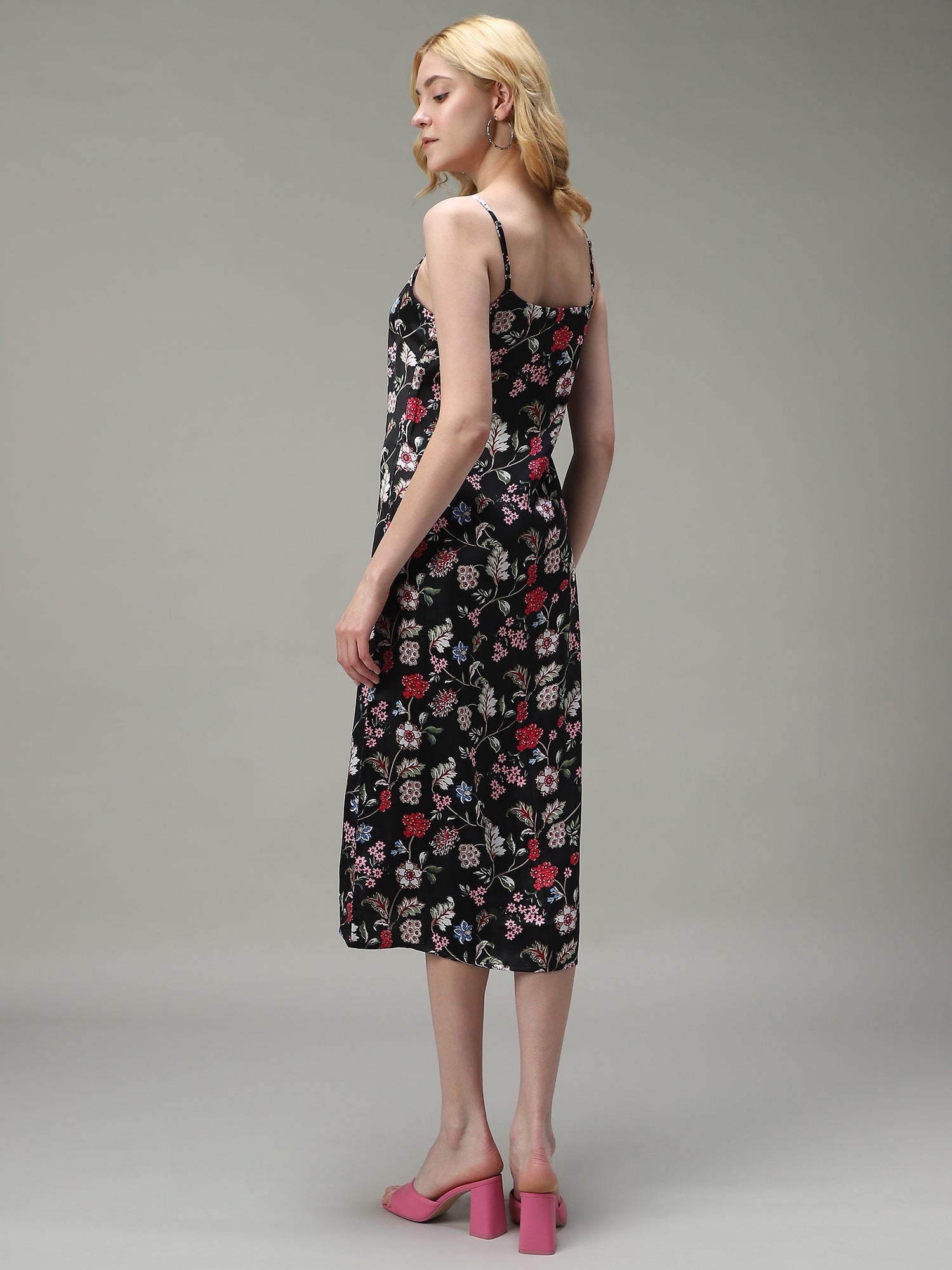 Women's Multicolor Party Regular Fit Printed Dress