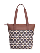 Women's Multicolor Vegan Leather Finish Tote Bag - 15.5L