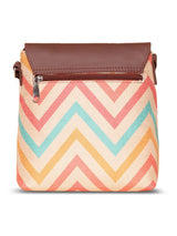 Women's Multicolor Vegan Leather Finish Sling Bag - 5.6L