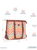 Women's Multicolor Vegan Leather Finish Shoulder Bag - 13.8L