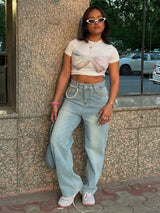 Women's Blue Casual Regular Fit Solid Jeans