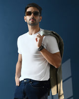 Men's White Casual Half Sleeves Tshirt - Pack of 2