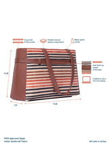 Women's Multicolor Vegan Leather Finish Shoulder Bag - 17.6L