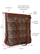 Women's Multicolor Vegan Leather Finish Shoulder Bag - 13.8L