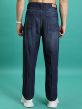 Men's Indigo Casual Solid Mid Rise Light Fade Jeans