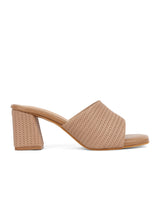 Women's Beige Casual Slip-On Sandals