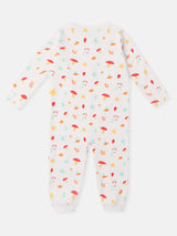 Girls Multicolor Casual Printed Sleepsuits - Pack of 2