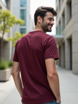 Men's Red Casual Regular Printed Half Sleeves Tshirt