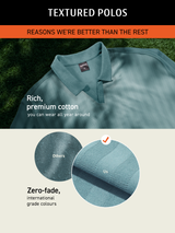 Men's Grey Casual Regular Fit Solid Half Sleeves Polo Tshirt