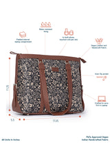 Women's Black Vegan Leather Finish Shoulder Bag - 13.8L