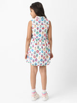 Girls Multicolor Casual Printed Dress