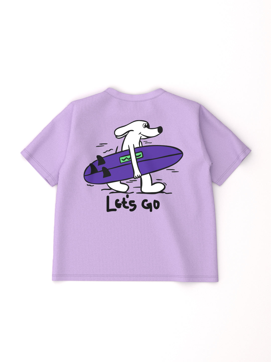 Boys Lavendar Puff-Printed Tshirt