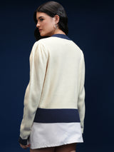 Women's Multicolor Casual Self-Design Full Sleeves Sweater