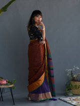 Women's Multicolor Cotton Saree