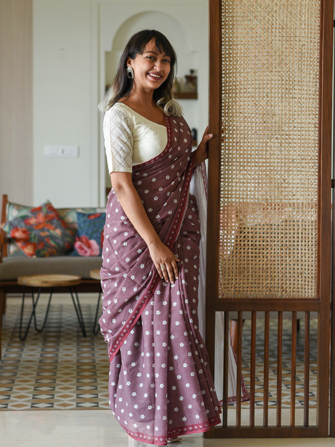 Women's Multicolor Pure Cotton Saree