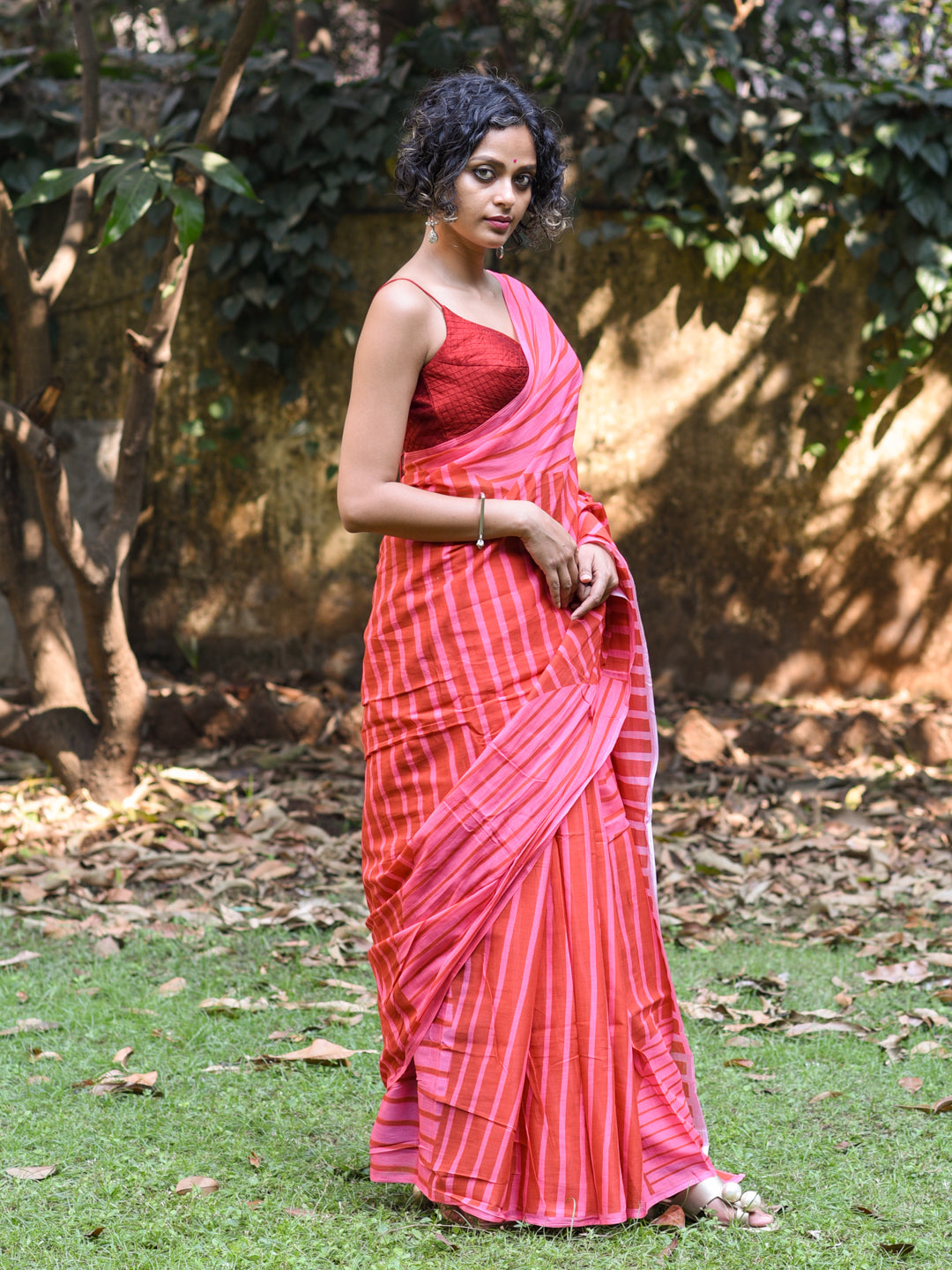 Women's Multicolor Pure Cotton Saree