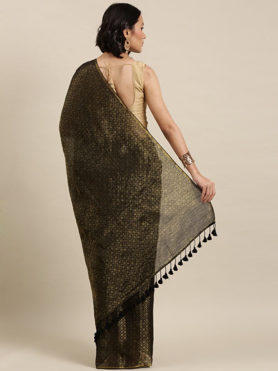 Women's Green Cotton Saree