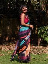 Women's Multicolor Pure Cotton Saree