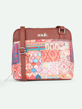 Women's Multicolor Vegan Leather Finish Sling Bag - 4.1L