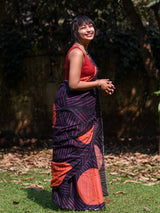 Women's Purple Pure Cotton Saree