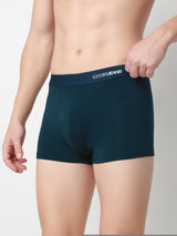 Men's Teal Green Mid-Rise Solid Trunk